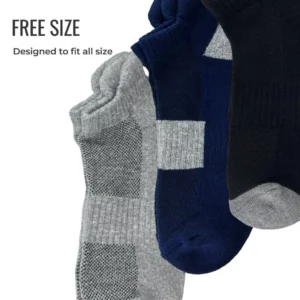 3 Pair Depi Men Sport Socks Thick Cushion Cotton Elastane